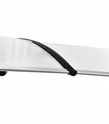 Outsunny 80 L x 195 W x 23 H cm Clear Polycarbonate Curved Awning White