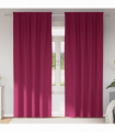 vidaXL Curtains with Curtains 2 pcs Wine Red Polyester