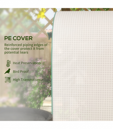 Outsunny 80 x 49 x 160cm Mini Greenhouse Portable Green House with Shelf White