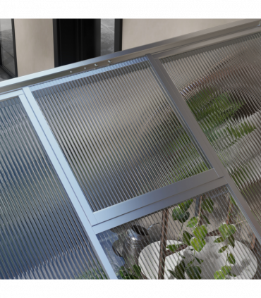 Outsunny 8x6ft Aluminium Greenhouse with/ Door Window Galvanised Base PC Panel