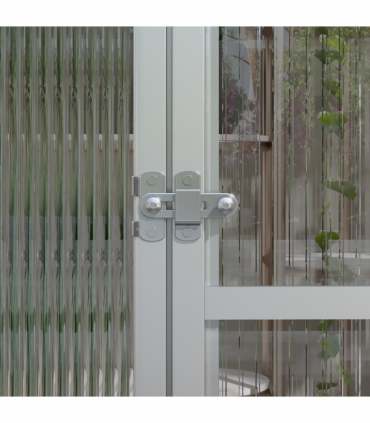 Outsunny 8x6ft Aluminium Greenhouse with/ Door Window Galvanised Base PC Panel