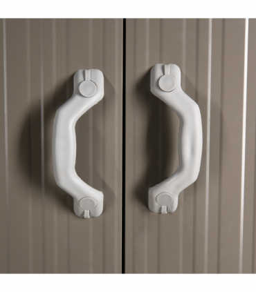 Outsunny 8x6ft Metal Garden Shed Outdoor Storage Shed w/ Doors Window, Grey