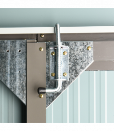 Outsunny 8x6ft Metal Garden Shed Outdoor Storage Shed w/ Doors Window, Grey