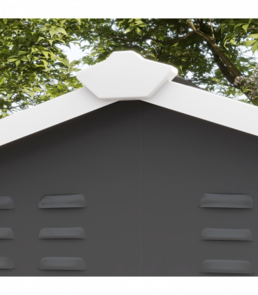 Outsunny 9'x6' Galvanised Metal Garden Shed Tool Storage Shed for Patio Grey