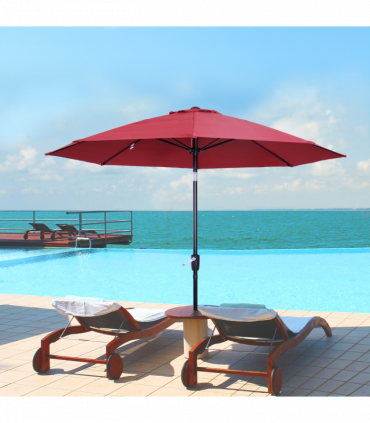 Outsunny ?2.6M Umbrella Parasol-Red