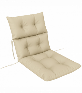 Outsunny Adirondack Chair Cushion Rocking Chair Cushion w/ Ties, Beige