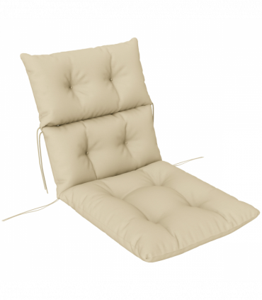 Outsunny Adirondack Chair Cushion Rocking Chair Cushion w/ Ties, Beige