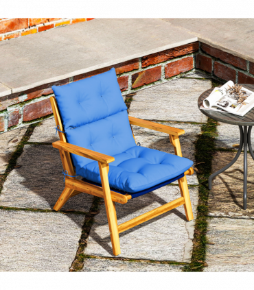 Outsunny Adirondack Chair Cushion Rocking Chair Cushion w/ Ties, Blue