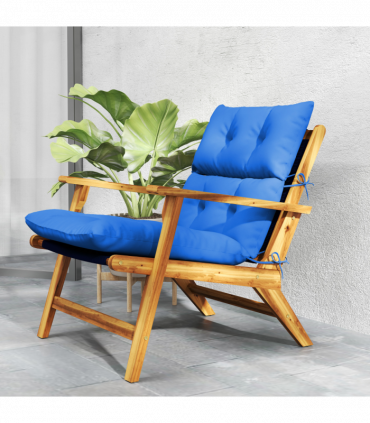 Outsunny Adirondack Chair Cushion Rocking Chair Cushion w/ Ties, Blue