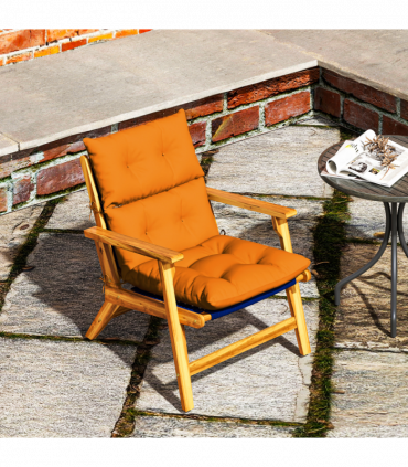 Outsunny Adirondack Chair Cushion Rocking Chair Cushion w/ Ties, Orange