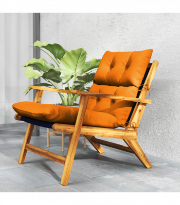 Outsunny Adirondack Chair Cushion Rocking Chair Cushion w/ Ties, Orange