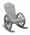 Outsunny Adirondack Rocking Chair Porch Poolside Garden Lounging Grey