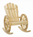 Outsunny Adirondack Rocking Chair Porch Poolside Garden Lounging Natural
