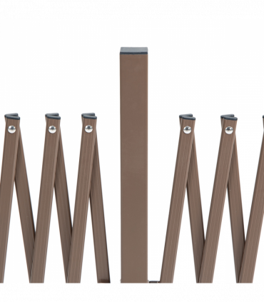 Outsunny Aluminium Alloy Fence Foldable Garden Screen Panel, Dark Brown