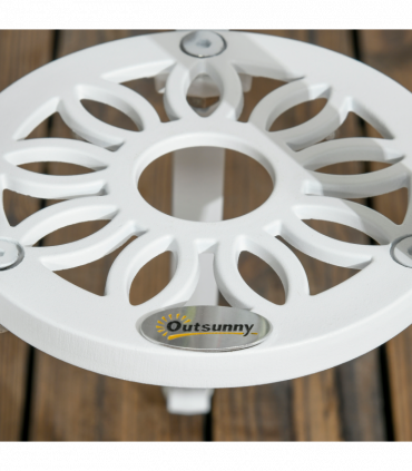 Outsunny Aluminium Bistro Set Garden Coffee Table Chair Outdoor Dining Set