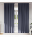 vidaXL Curtains with Curtains 2 pcs Anthracite Polyester