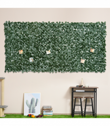 Outsunny Artificial Leaf Hedge Panel Garden Fence Privacy Screen 1.5m x 3m