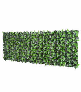 Outsunny Artificial Leaf Hedge Screen Privacy Fence Panel for Garden 3Mx1M