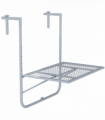 Outsunny Balcony Hanging Table Wall Mount Adjustable Folding Desk Patio Grey