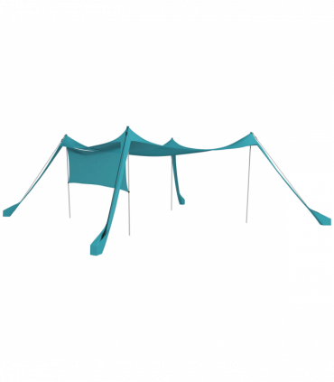 Outsunny Beach Tent Shelter with A Detachable Sidewall, 3 x 3(m), Sky Blue