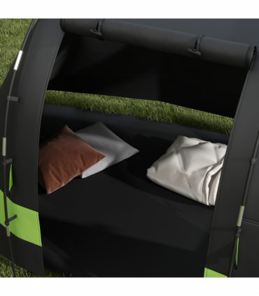 Outsunny Blackout Camping Tent with Bedroom & Living Room for 4-5 Person, Black