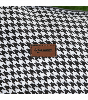 Outsunny Camping Bed w/ Carry Bag, Magazine Bag & Cup Holder, Black