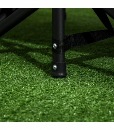 Outsunny Camping Bed w/ Carry Bag, Magazine Bag & Cup Holder, Black