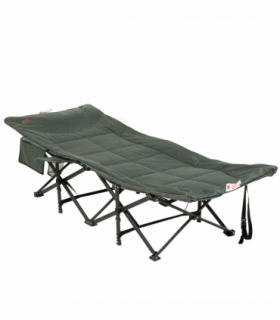 Outsunny Camping Bed w/ Carry Bag, Magazine Bag & Cup Holder, Grey