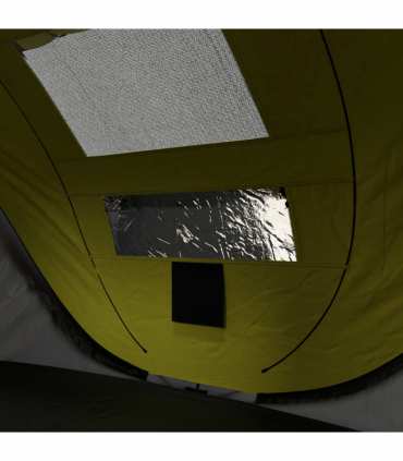 Outsunny Camping Tent Dome Pop-up Tent with Windows for 4-5 Person Yellow