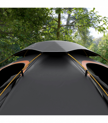 Outsunny Camping Tent Dome Tent with Removable Rainfly for 1-2 Man, Grey