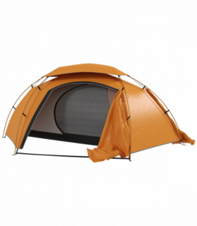 Outsunny Camping Tent Dome Tent with Removable Rainfly for 1-2 Man, Orange