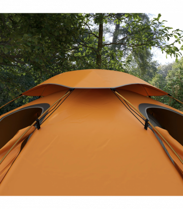 Outsunny Camping Tent Dome Tent with Removable Rainfly for 1-2 Man, Orange