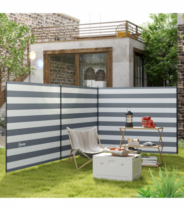 Outsunny Camping Windbreak Portable Wind Blocker Privacy Wall, 540cm x 150cm