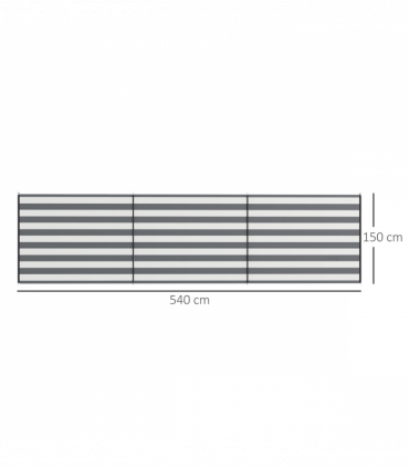 Outsunny Camping Windbreak Portable Wind Blocker Privacy Wall, 540cm x 150cm