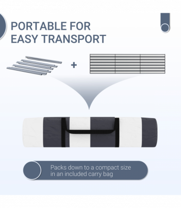 Outsunny Camping Windbreak Portable Wind Blocker Privacy Wall, 540cm x 150cm