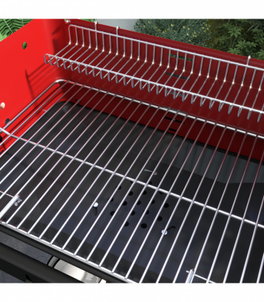 Outsunny Charcoal Barbecue BBQ Grill Trolley W/ 5-level Grill Height Ash Catcher