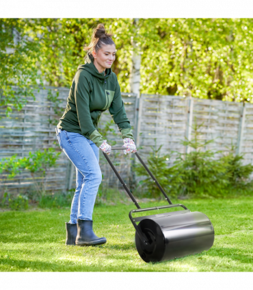 Outsunny Combination Push w/ 38L Sand or Water Garden Black