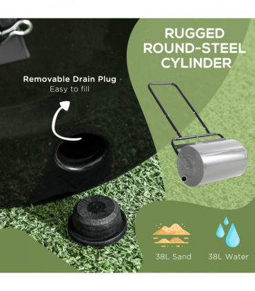 Outsunny Combination Push w/ 38L Sand or Water Garden Black
