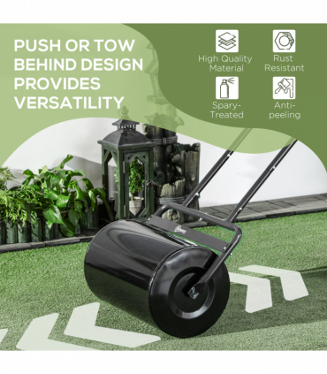 Outsunny Combination Push w/ 38L Sand or Water Garden Black