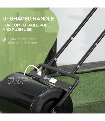 Outsunny Combination Push w/ 38L Sand or Water Garden Black