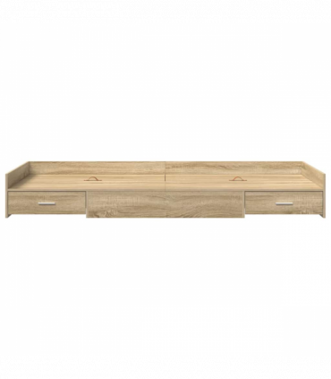 Storage Bed Frame with Drawer Sonoma Oak 80 x 200 cm Engineered wood