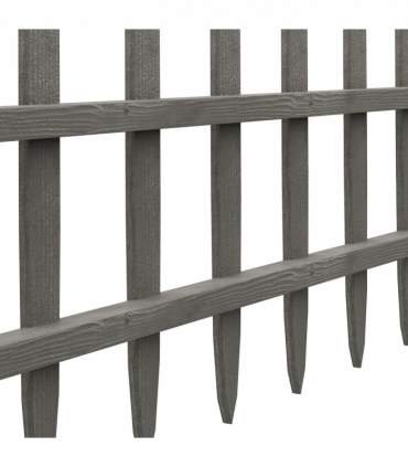 Outsunny Decorative Garden Fencing, Wooden Landscape Edging, Grey