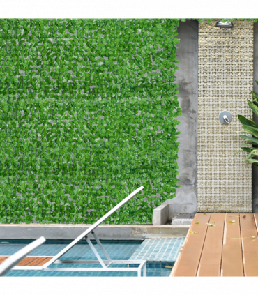 Outsunny Decorative Trellis with Artificial Leaves, 3 x 1m, Ivy Leaves