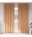 vidaXL Curtains with Curtains 2 pcs Light brown Polyester
