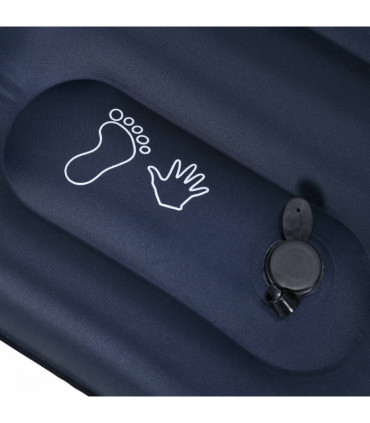 Outsunny Double Air Bed Inflatable Mattress, 195 x 140 x 10cm, Blue
