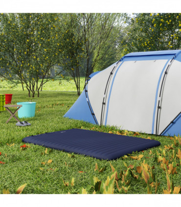 Outsunny Double Air Bed Inflatable Mattress, 195 x 140 x 10cm, Blue