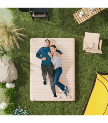 Outsunny Double Air Bed Inflatable Mattress, 195 x 140 x 10cm, White