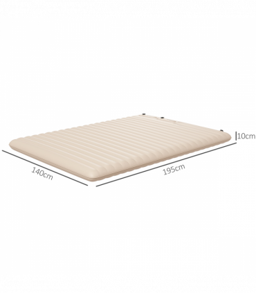 Outsunny Double Air Bed Inflatable Mattress, 195 x 140 x 10cm, White