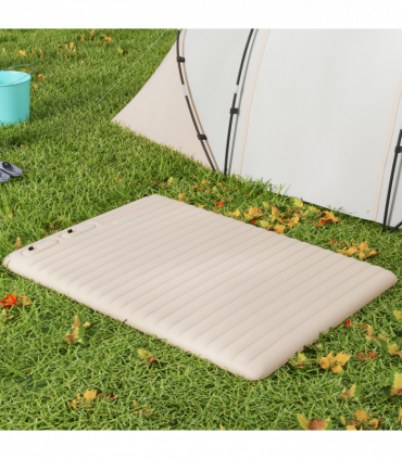 Outsunny Double Air Bed Inflatable Mattress, 195 x 140 x 10cm, White