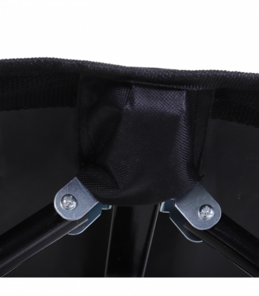 Outsunny Double Camping Folding Cot Outdoor Portable Sleeping Bed, Black